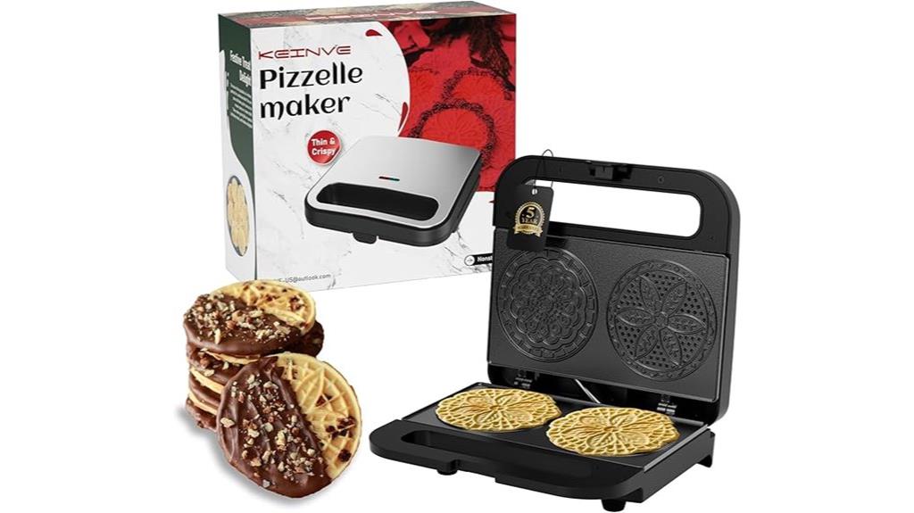 mini non stick pizzelle maker