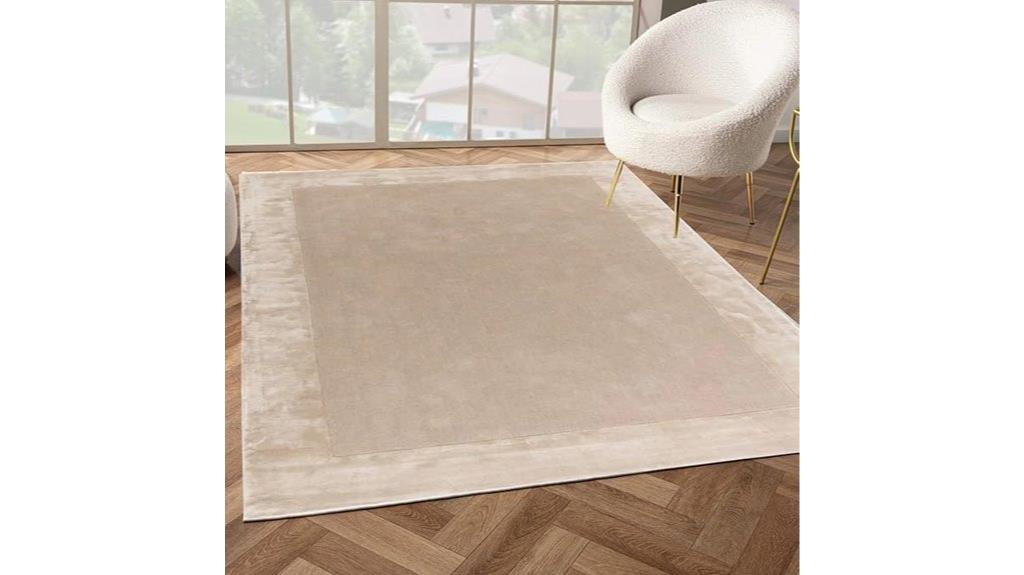 natural wool silk rug