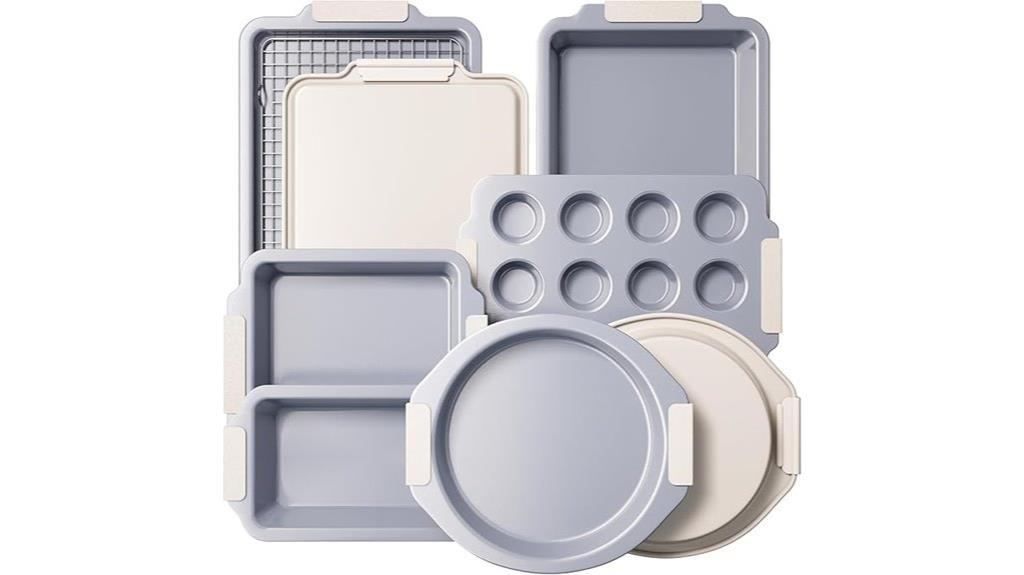 nine piece ceramic bakeware set