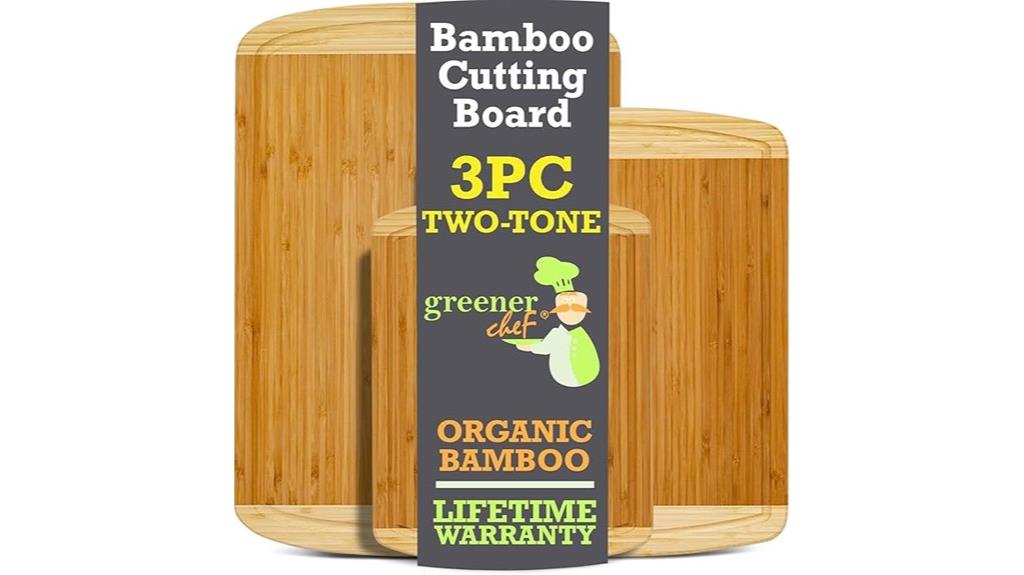 organic bamboo cutting set