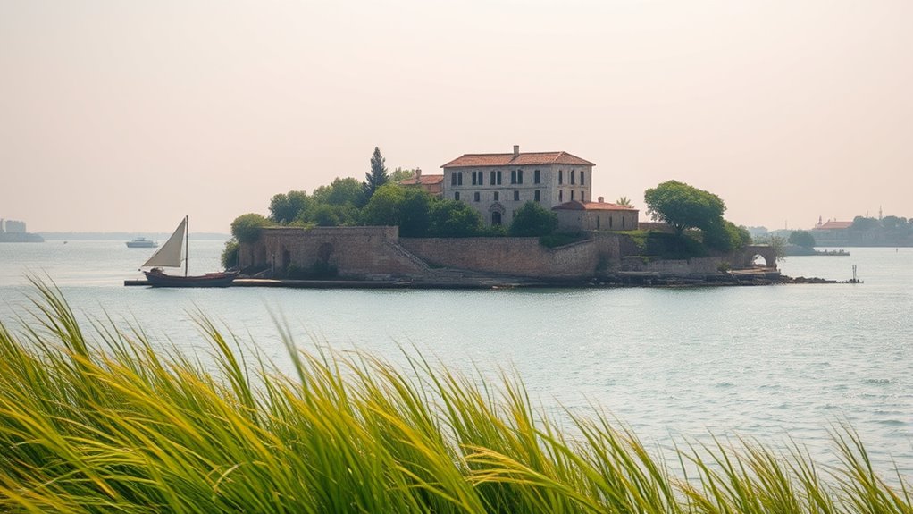 peaceful medieval monastery retreat
