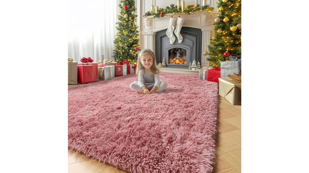 pink girl s area rug