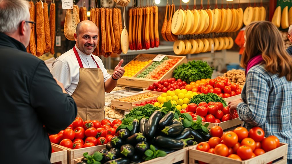 polite friendly market interactions