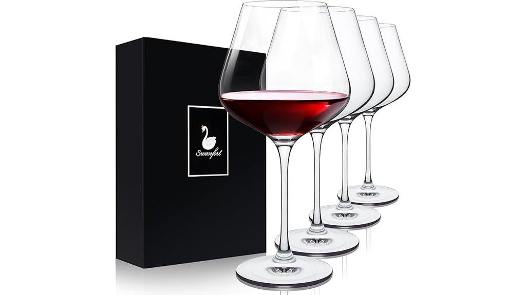 red crystal glassware set