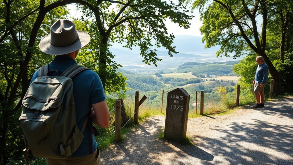 respectful hiking along via francigena