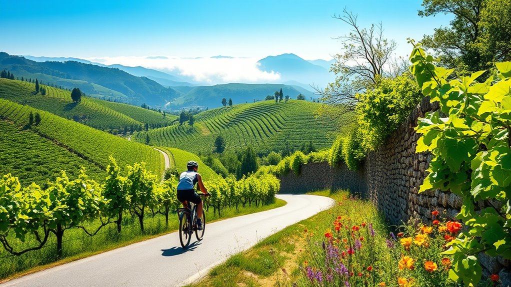 scenic vineyard cycling adventure