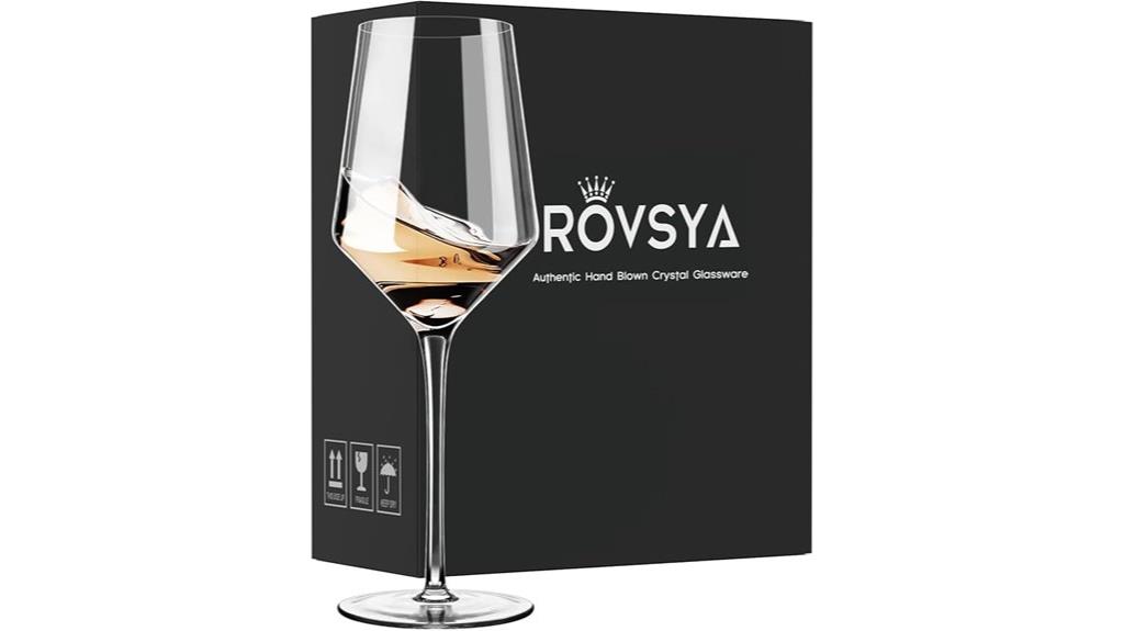 set of 4 crystal wine glasses