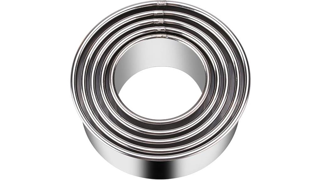 set of five biscuit cutters
