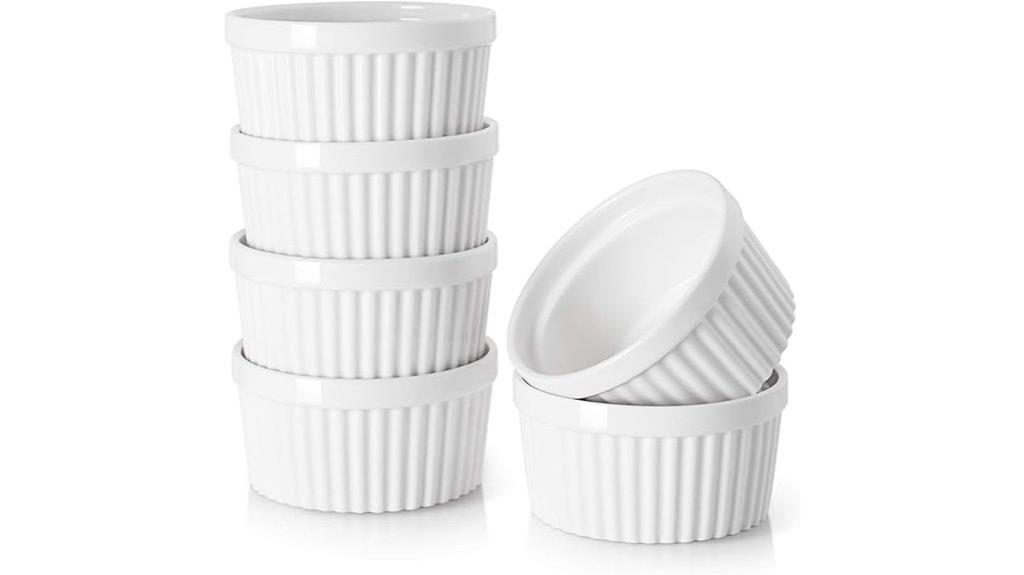 set of six oven safe ramekins