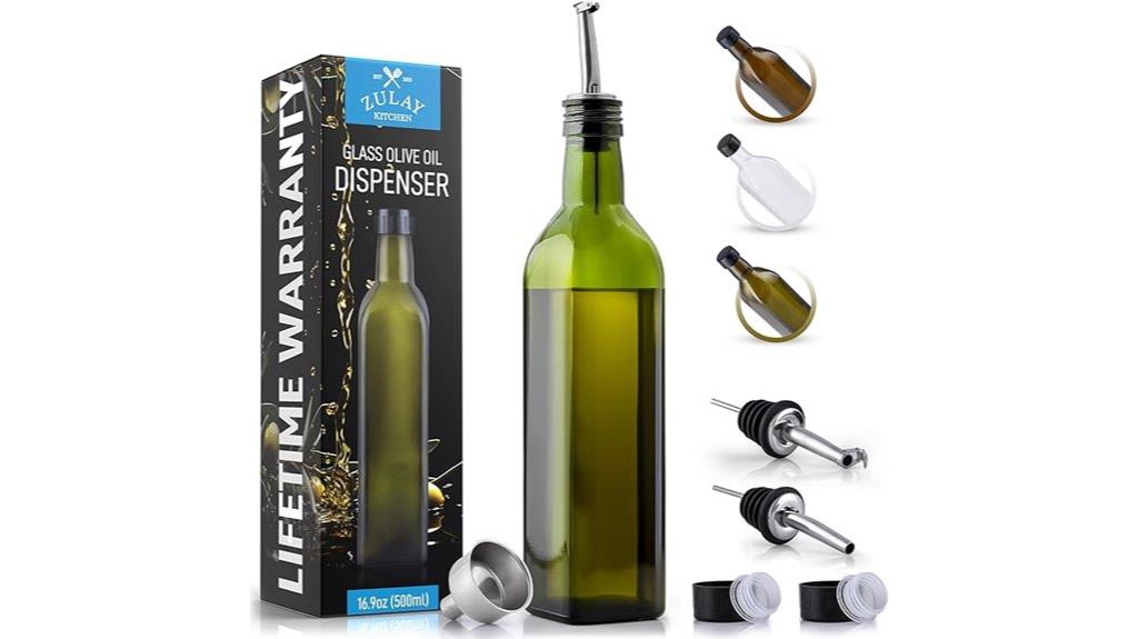 seventeen ounce olive oil bottle