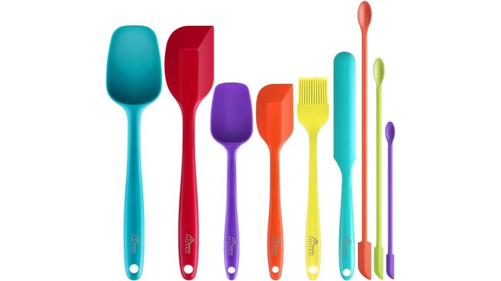 silicone baking spatula set