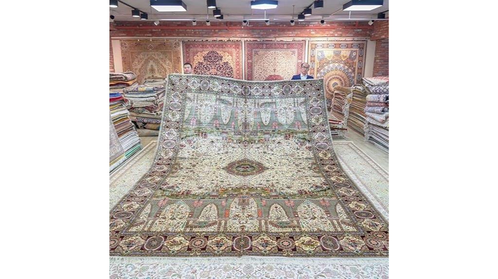 silk hand knotted oriental rug