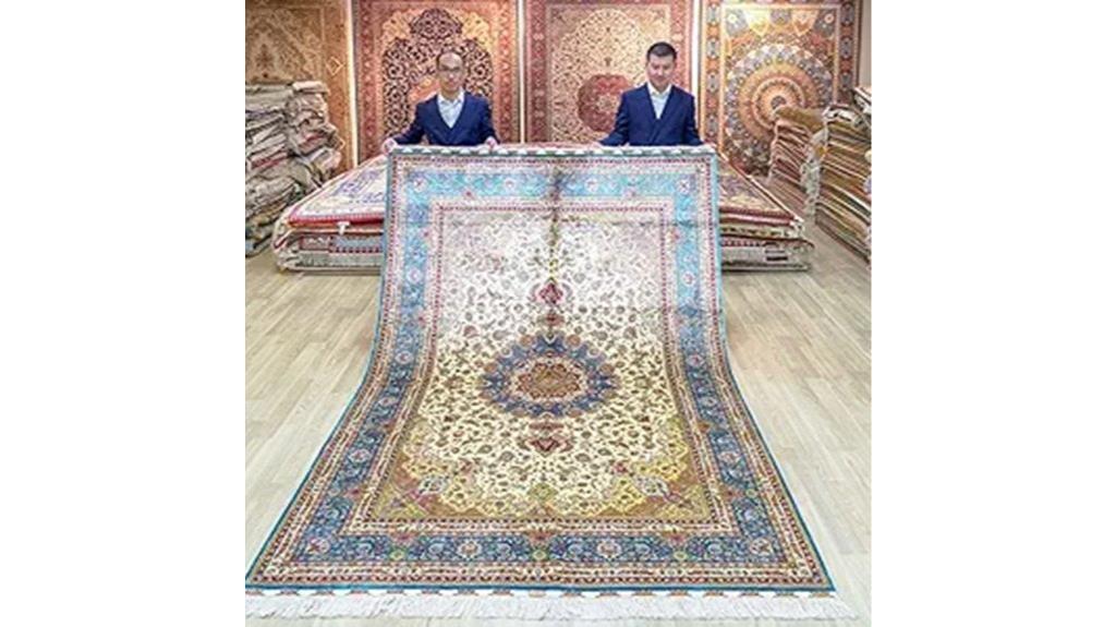 silk hand knotted rug