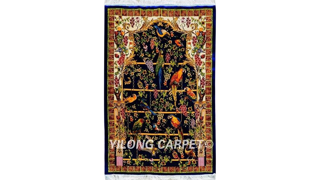 silk rug 3 3x5ft