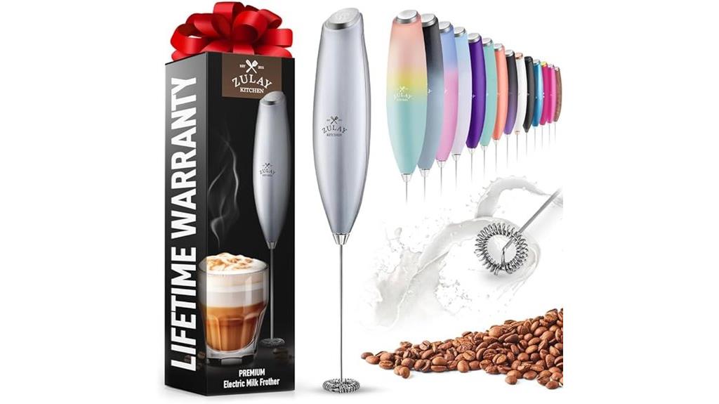silver coffee milk frother