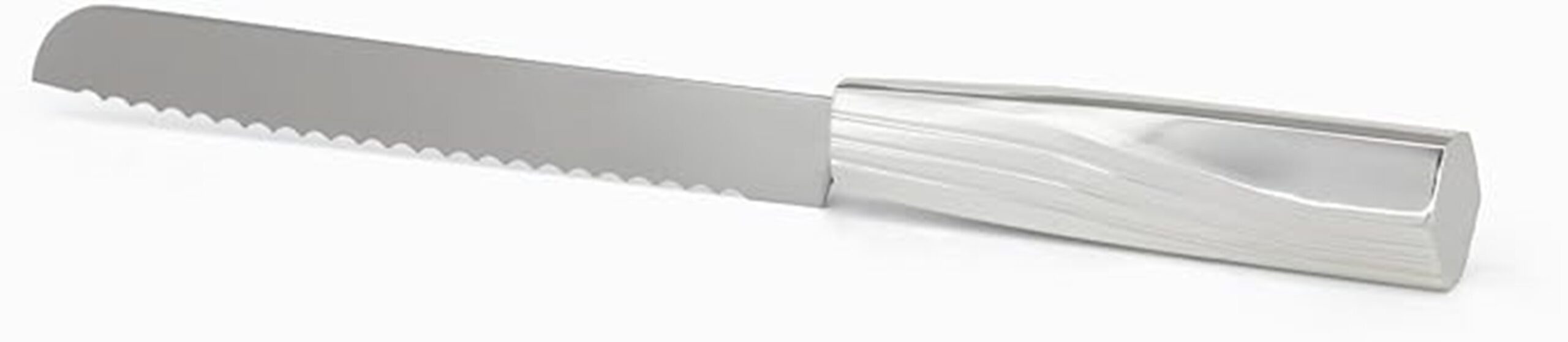 silver plated serrated hallah knife