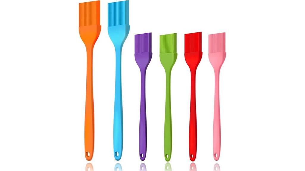 six pack silicone basting brushes