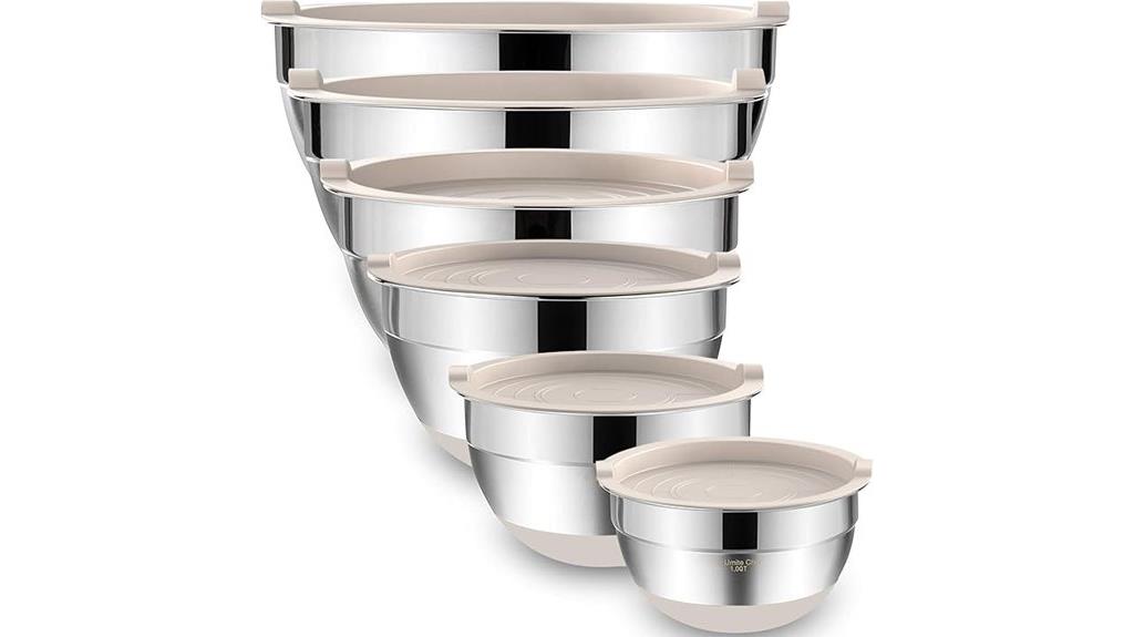 six piece mixing bowls