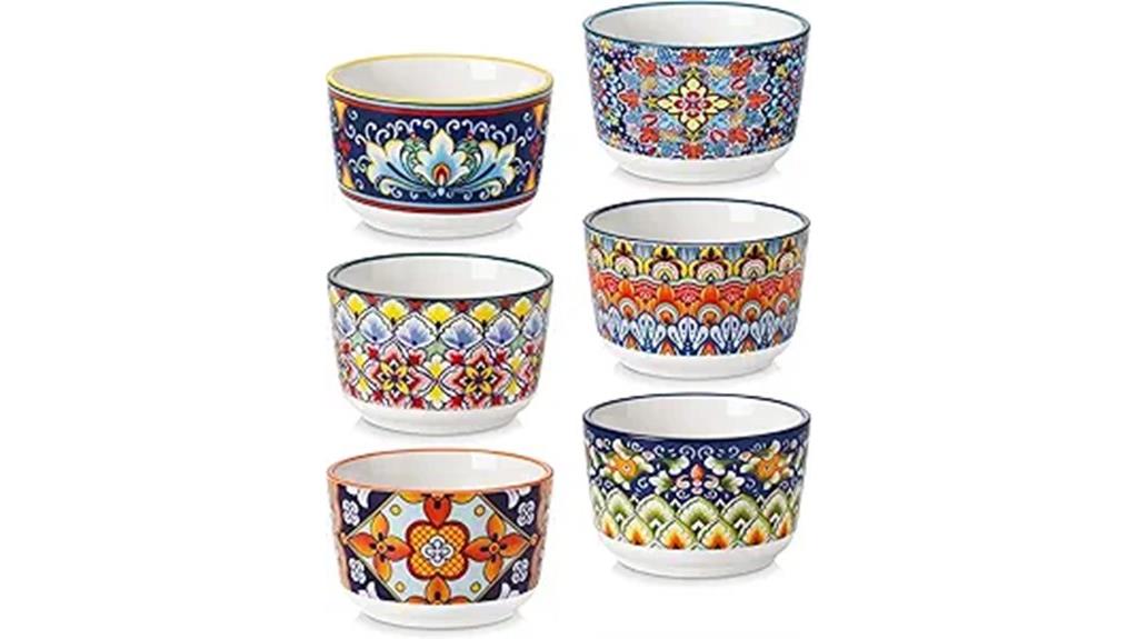 six piece oven safe ramekin set