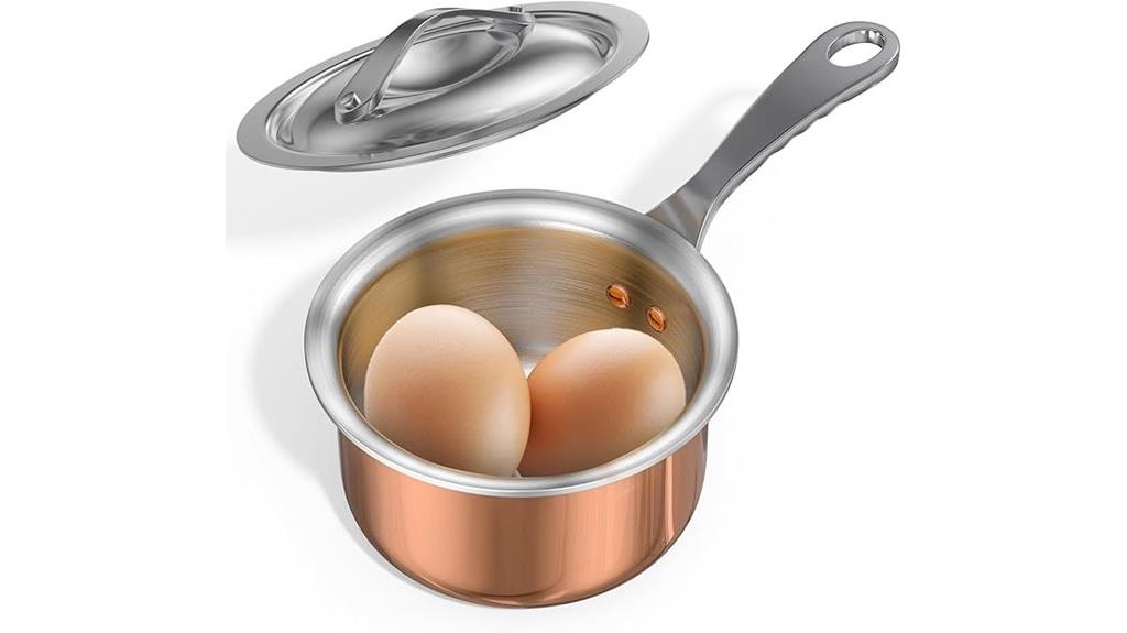 small copper sauce pan