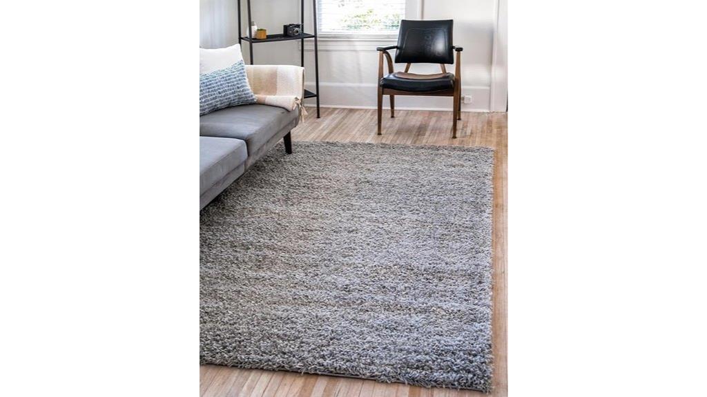 solid shag area rug