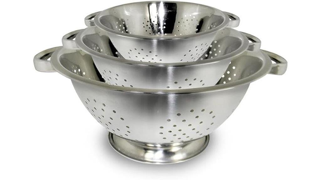 stainless steel colander set