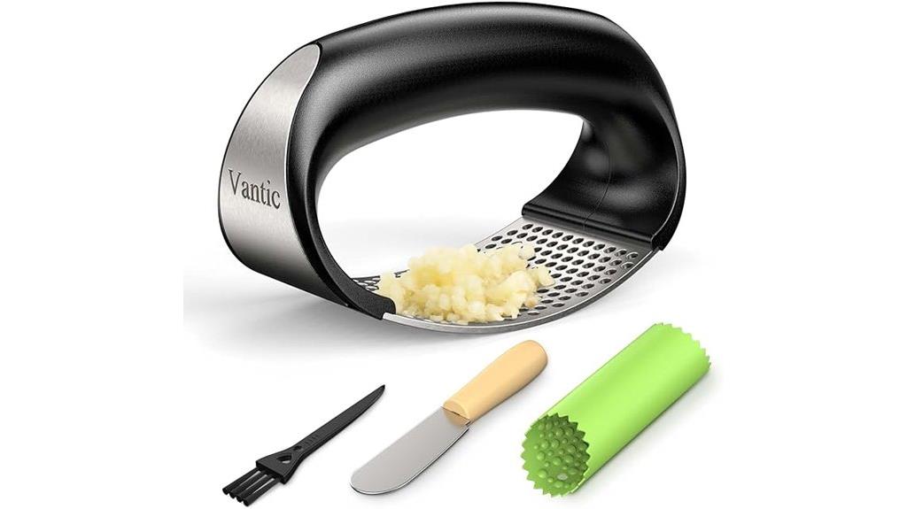 stainless steel garlic crusher