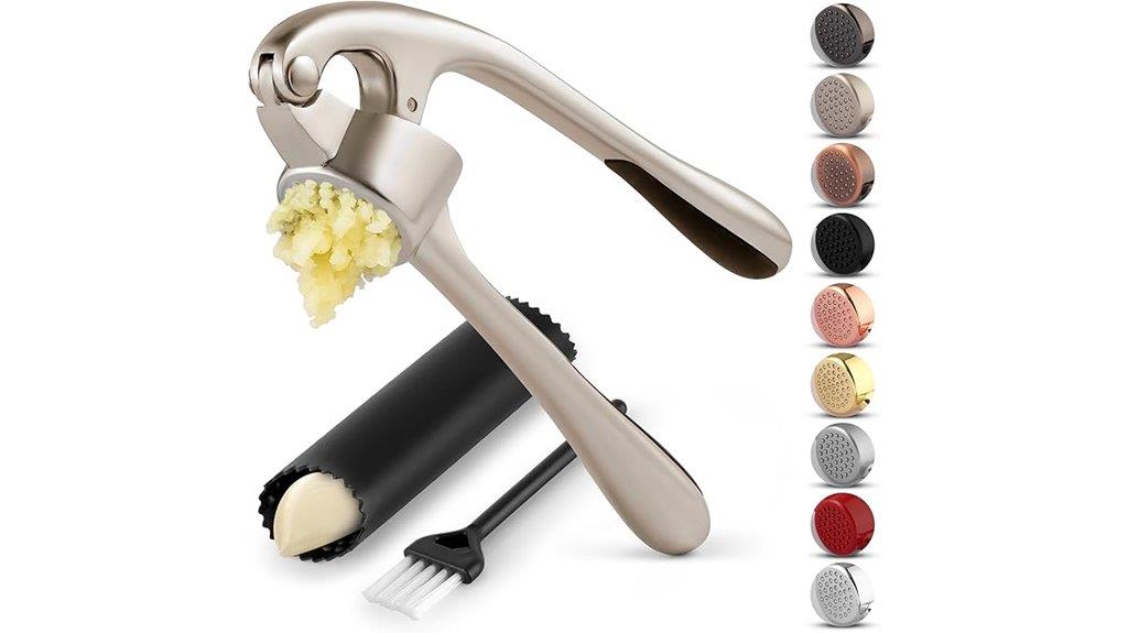 stainless steel garlic press