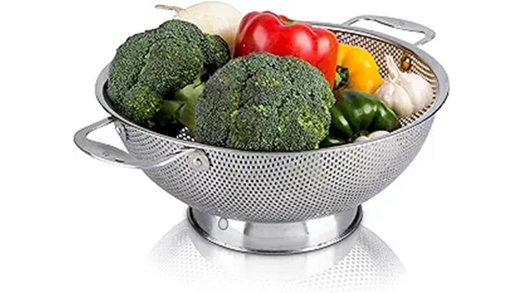 stainless steel perforated colander