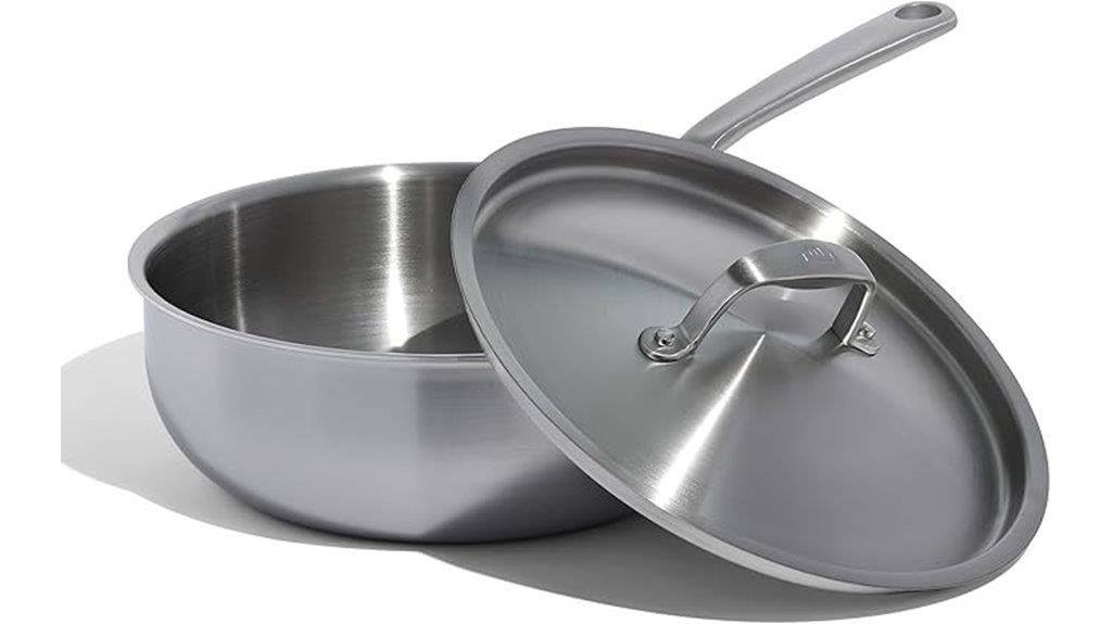 stainless steel saucier pan