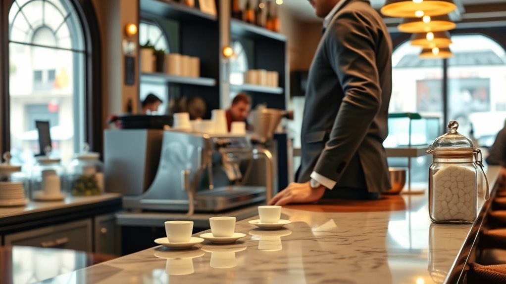 stand at the bar