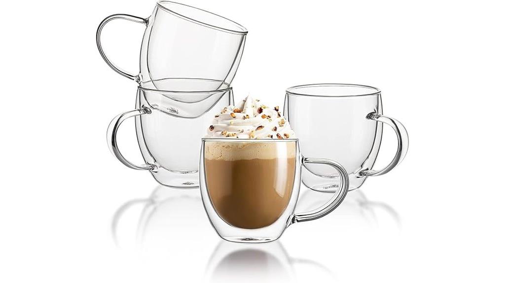 sweese 8 oz glass mugs