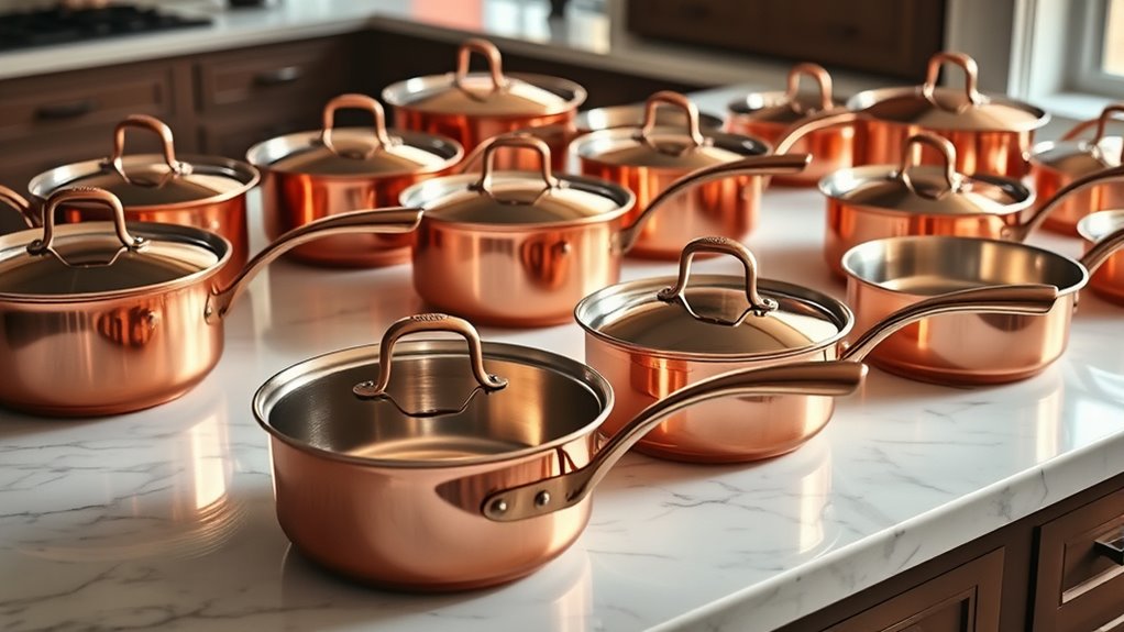 top copper sauce pans