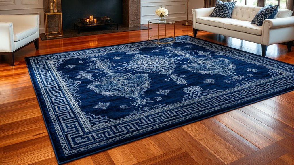 top navy silk rug picks