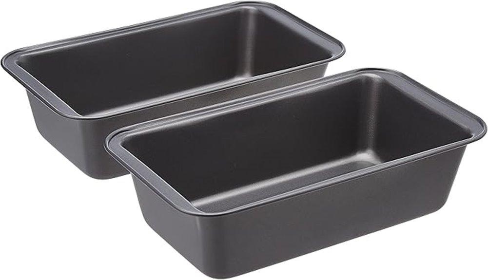 two 9 5x5 inch loaf pans
