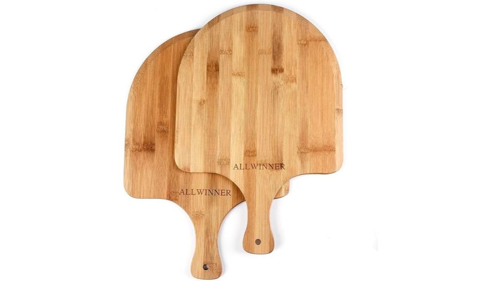 two pack bamboo pizza peels
