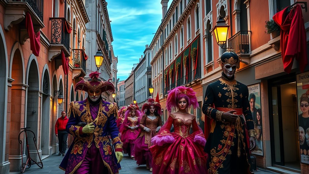 venetian masks and parades