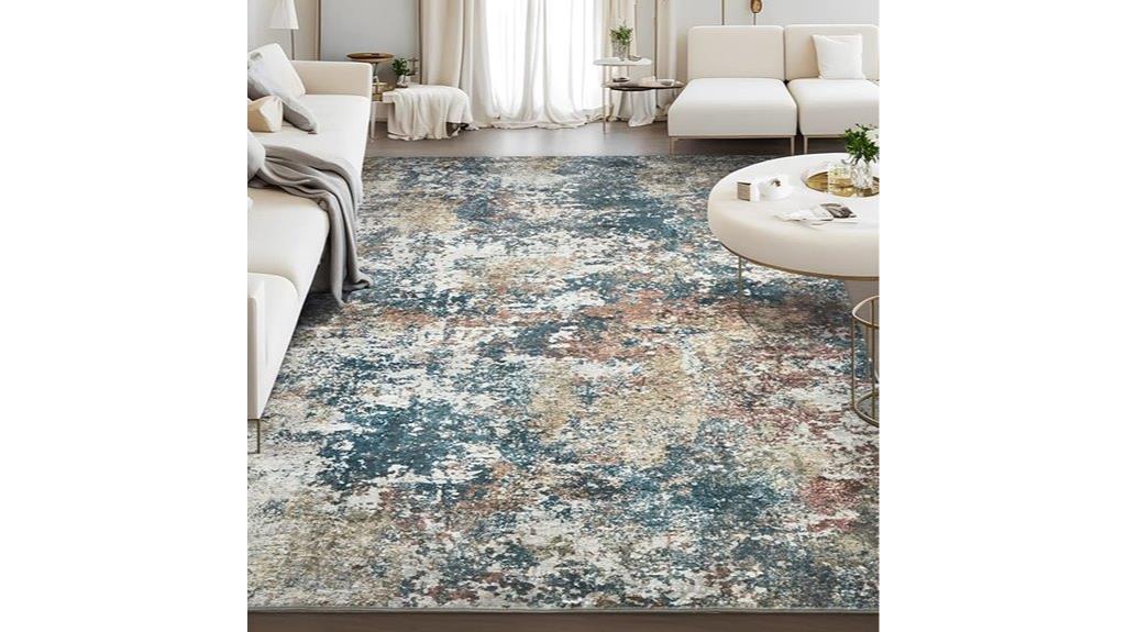 washable fluffy multi rug
