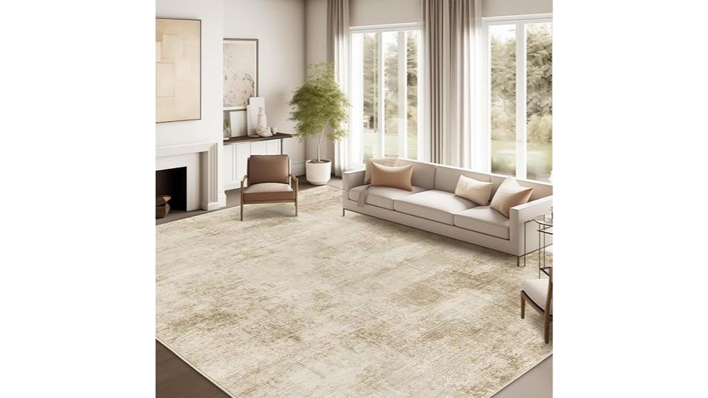 washable modern living room rug