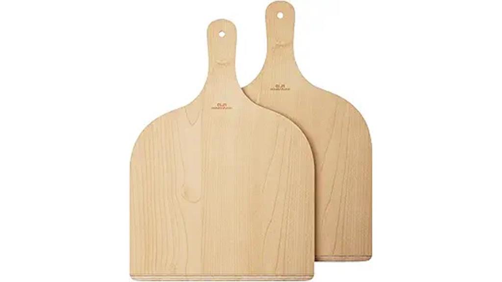 wooden pizza peel set