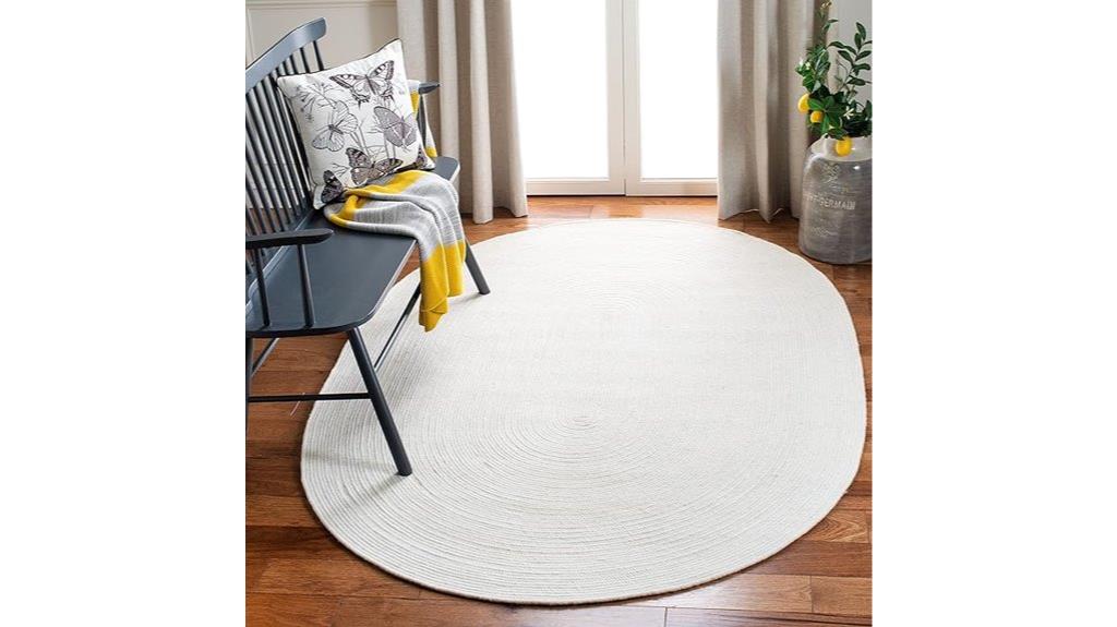 wool braided entry rug