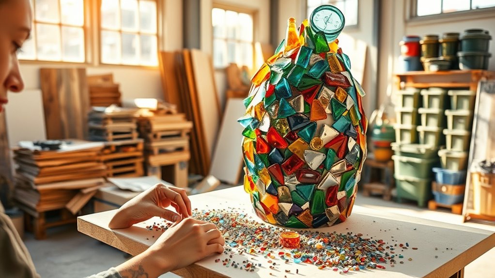 recycled materials sustainable art