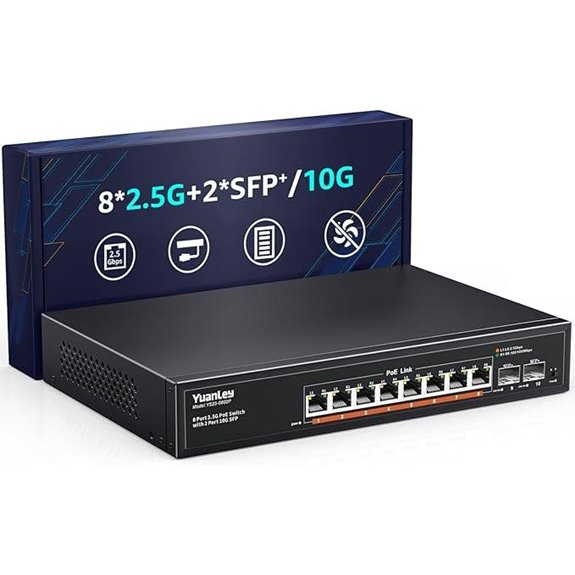 YuanLey 10-Port 2.5G PoE Switch with 10G SFP