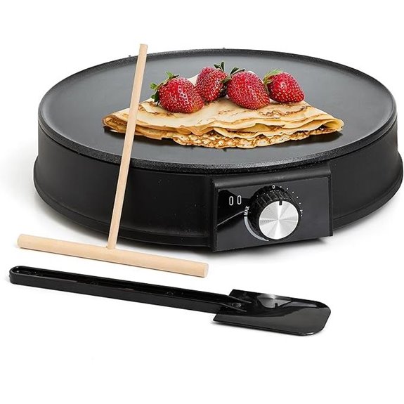Moss & Stone 12” Electric Griddle & Crepe Maker