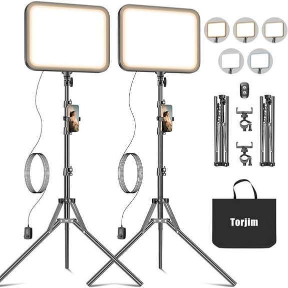 Torjim 12 LED Video Light Kit with Tripod