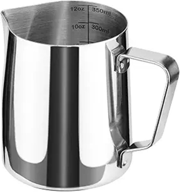 HOFASON 12oz Stainless Steel Milk Frothing Pitcher