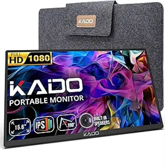 Kado 15.6 FHD Portable Monitor with Speakers