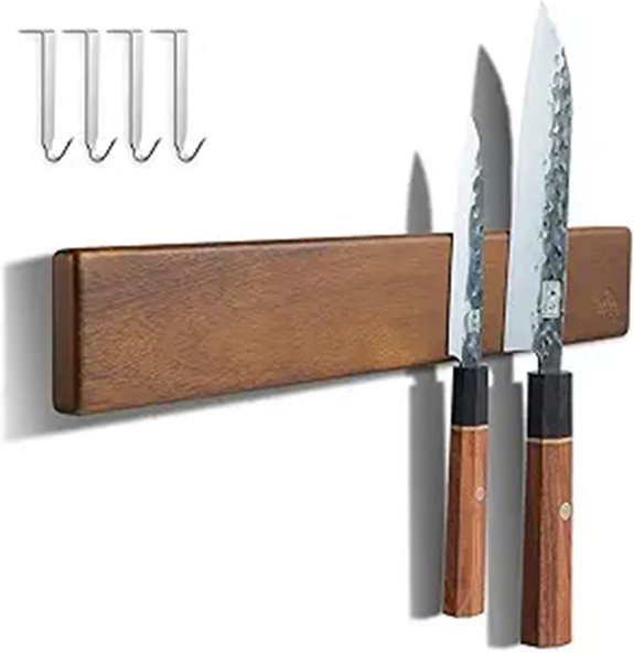 ENOKING 16-Inch Magnetic Wooden Knife Holder