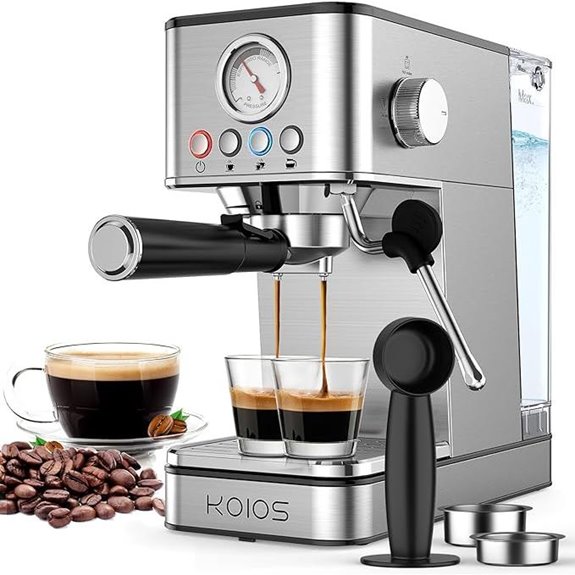 KOIOS 20Bar Espresso Maker with Steam Wand