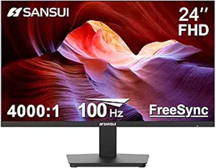 SANSUI 24 100Hz FHD Monitor with HDMI/VGA